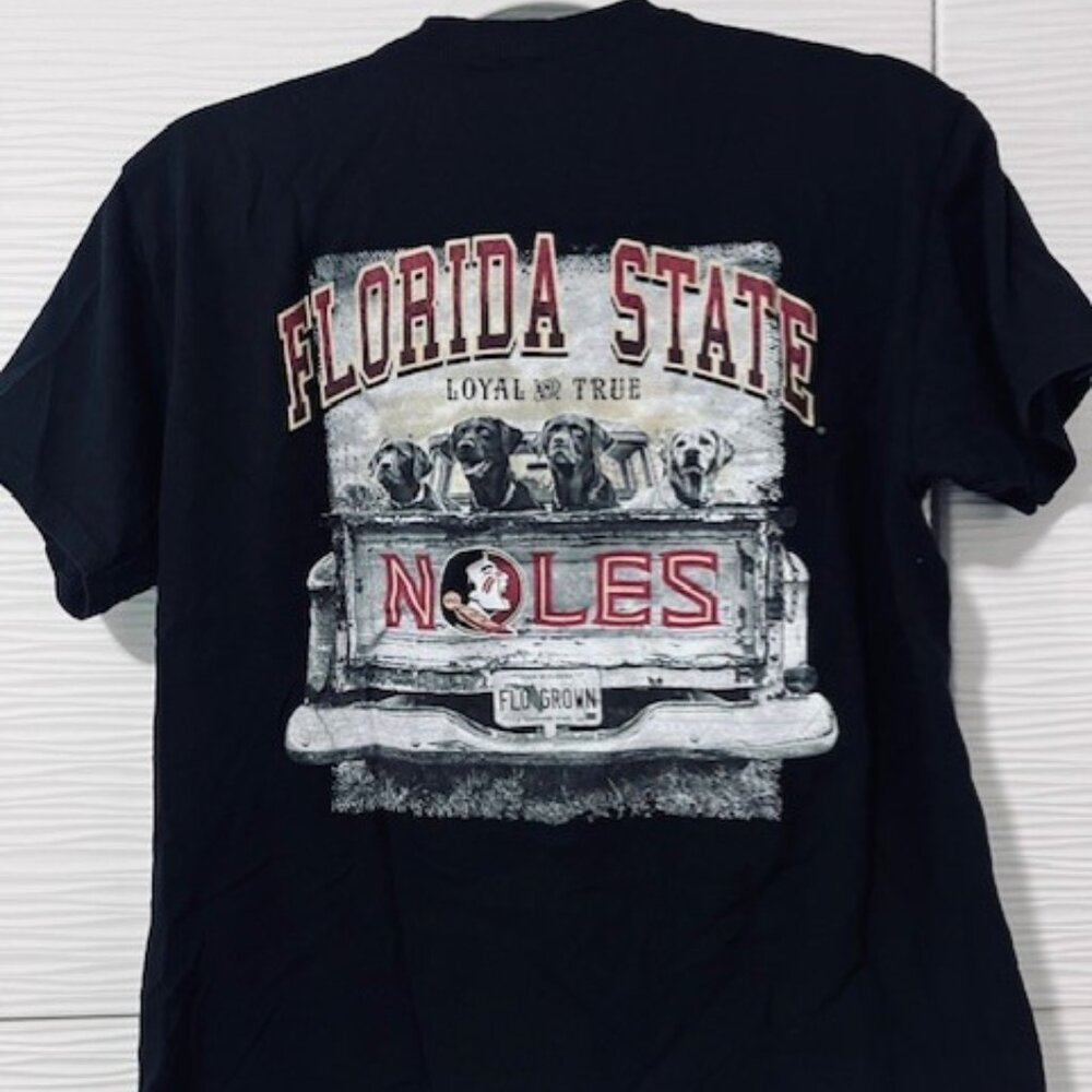Florida State Seminoles FSU NOLES Flo grown Labrador Shirt Boys XL Black RARE